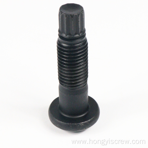 Round Head Oval Neck Bolt With Ribbed Tail